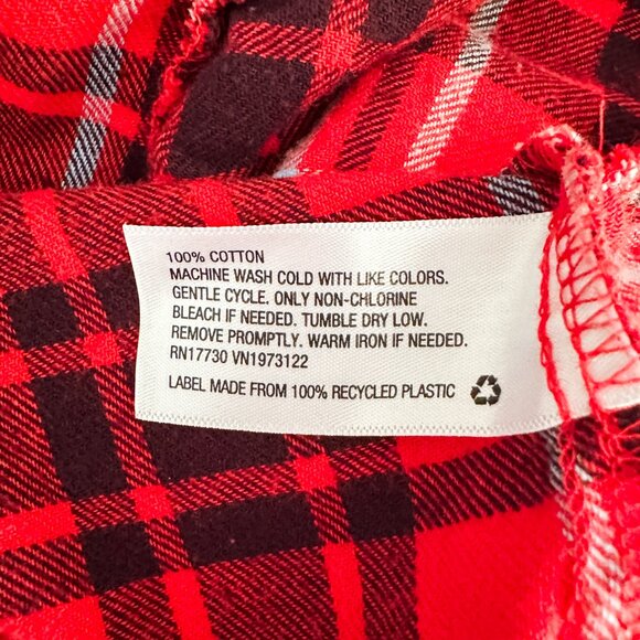 Women's Wild Fable Plaid Flannel Shirt - Red/Black Size L - Picture 4 of 4